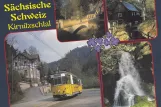 Postcard: Bad Schandau Kirnitzschtal 241 with railcar 3 near Neumannmühle (2000)
