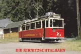 Postcard: Bad Schandau Traditionsverkehr with museum tram 9 at Lichtenhainer Wasserfald (1980)