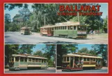 Postcard: Ballarat museum line with railcar 33 near Botanical Gardens (1974)
