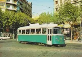 Postcard: Barcelona tram line 62 with railcar 513 on Passeig de Sant Joan (1964)