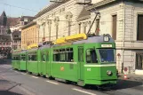 Postcard: Basel tram line 1 with articulated tram 602 on Steinenberg (1992)