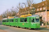 Postcard: Basel tram line 1 with articulated tram 602 on Steinenring (1992)