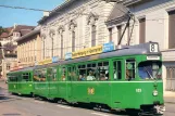 Postcard: Basel tram line 8 with articulated tram 623 on Steinenberg (1991)