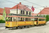 Postcard: Bergen tram line 1 with railcar 110 on Sandviksveien (1925)
