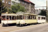 Postcard: Berlin museum tram 3802 near Kniprodestr./Danziger Str. (2001)