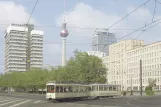 Postcard: Berlin Themenfahrten with museum tram 3802 on Otto-Braun-Straße (2006)