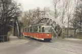 Postcard: Berlin tram line 68 with railcar 218 037-5 on Grünauer Brücke, Teltowkanal (1993)