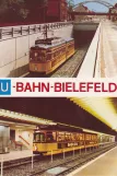 Postcard: Bielefeld tram line 3 with articulated tram 825  U-Bahn-Bielefeld (1980)