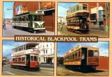 Postcard: Blackpool Heritage Trams with railcar 167 in Blackpool (1986)