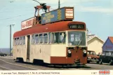 Postcard: Blackpool tram line T with railcar 6 at Fleetwood Ferry (1984)