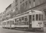 Postcard: Braunschweig extra line 10 with railcar 158 on Augusttorwall (1949)