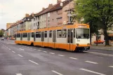 Postcard: Braunschweig tram line 3 with articulated tram 8162 on Fallersleber Straße (1983)