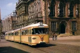 Postcard: Bremen extra line 3E with articulated tram 439 on Am Markt (1984)