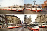 Postcard: Bremen extra line 5E with articulated tram 3422 in Bremen (1990)