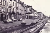 Postcard: Brussels tram line 58 with railcar 7027 near Brussel Zuid/ Gare Midi (1981)
