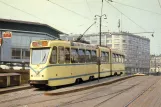 Postcard: Brussels tram line 90 with articulated tram 4025 on Boulevard Jamar/Jamarlaan (1971)