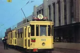Postcard: Brussels tram line 91 with railcar 1400 at Gade du Nord-Esplanade (1960)