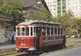 Postcard: Budapest museum tram 611 at the depot Kelenföld (2013)