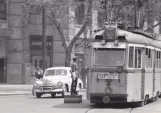 Postcard: Budapest tram line 52 with railcar 3345 on Tanács körút (1969)