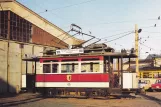 Postcard: Chemnitz museum tram 69 in front of the depot Altendorf (1988)