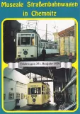 Postcard: Chemnitz railcar 251 in Straßenbahnmuseum (1988)