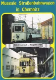 Postcard: Chemnitz railcar 251 in Straßenbahnmuseum Chemnitz (1988)