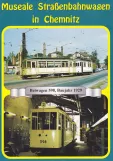 Postcard: Chemnitz tram line 3 with sidecar 598 on Limbacher Straße (1988)