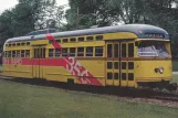 Postcard: Cleveland railcar 75 in Cleveland (1976)