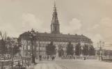 Postcard: Copenhagen in front of Christiansborg Slot (1918)