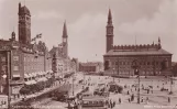 Postcard: Copenhagen Main line at Rådhuspladsen (1916)