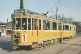 Postcard: Copenhagen tram line 1 on Oslo Plads (1954-1956)