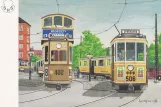 Postcard: Copenhagen tram line 10 at Toftegårds Plads (1932)