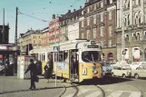 Postcard: Copenhagen tram line 10 with articulated tram 900 at Kongens Nytorv (1968)