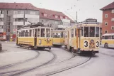 Postcard: Copenhagen tram line 11 with railcar 327 at Mozarts Plads (1956-1958)
