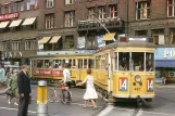 Postcard: Copenhagen tram line 14 with railcar 467 on Rådhuspladsen (1965)