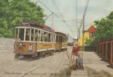 Postcard: Copenhagen tram line 14 with railcar 920 at Skovshoved (1939)