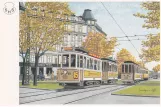 Postcard: Copenhagen tram line 15 with railcar 911 on Sølvtorvet (1937)