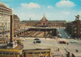 Postcard: Copenhagen tram line 16 in front of Hovedbanegården (1958)