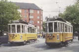 Postcard: Copenhagen tram line 20 with railcar 317 at Toftegårds Plads (1957)