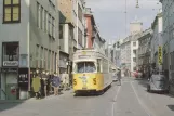 Postcard: Copenhagen tram line 5 with articulated tram 900 on Rådhusstræde (1968)