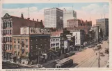 Postcard: Detroit in the intersection Woodward Avenue, North of Jefferson Avenue (1928)