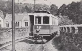 Postcard: Douglas, Isle of Man Manx Electric Railway with railcar 19 on Laxey Bridge (1956)