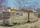 Postcard: Dresden grinder car 3122 outside the depot (1950-1955)
