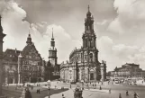 Postcard: Dresden in front of Katholische Hofkirche (1939)