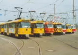 Postcard: Dresden railcar 224 228-5 at the depot Betriebshof Trachenberge (2003)