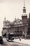 Postcard: Dresden railcar 276 near Residenzschloß (1908)