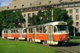 Postcard: Dresden tram line 11 with railcar 222 825-4 on Dr.-Külz-Ring/Georgplatz (1981)