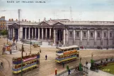 Postcard: Dublin tram line 5 in front of Bank of Irland (1900)