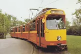 Postcard: Duisburg tram line 904 with articulated tram 1086 near Laar (1975)
