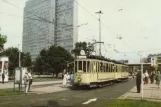 Postcard: Düsseldorf Stadtrundfahrten with railcar 954 at Jan-Wellem-Platz (1988)